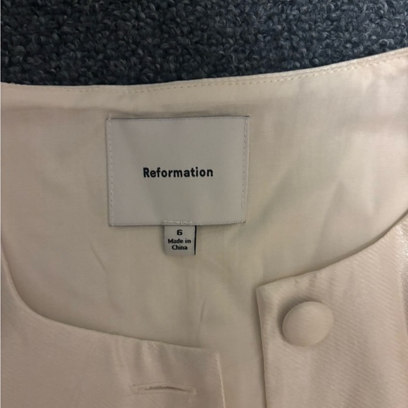 Reformation Mika Two Piece Set in Cream - Picture 7 of 7